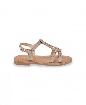 Les Tropeziennes BACKLE Ragazza Sandali Argento Beige | 803-DRUBFP