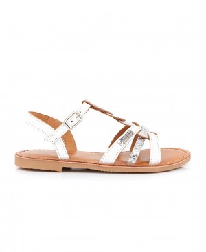 Les Tropeziennes BADAMI Ragazza Sandali Bianche Argento | 248-FXCOUG
