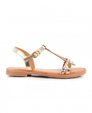 Les Tropeziennes BADOU Ragazza Sandali Oro | 809-GDNPCV