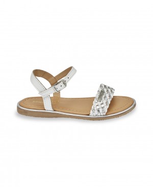 Les Tropeziennes BAMBI Ragazza Sandali Bianche Argento | 685-TEGJWD
