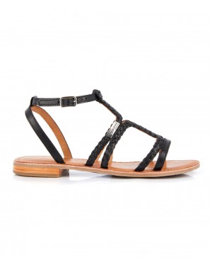 Les Tropeziennes BONGO Ankle-strap Sandali piatti Nere | 019-YEXVOA