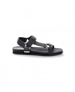 Les Tropeziennes CASPY Glitter Sandali piatti Nere | 694-HFDJPL