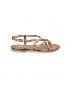Les Tropeziennes CHOU Sandali piatti Beige Serpent | 421-SHCKAG