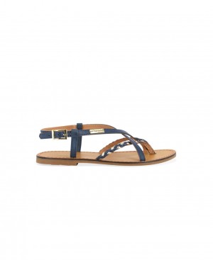 Les Tropeziennes CHOU Sandali piatti Blu Marino Oro | 019-NLPWXV