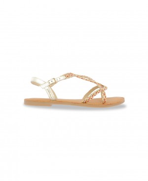 Les Tropeziennes CIMONA Sandali piatti Kaki Multi | 573-NFPZGJ
