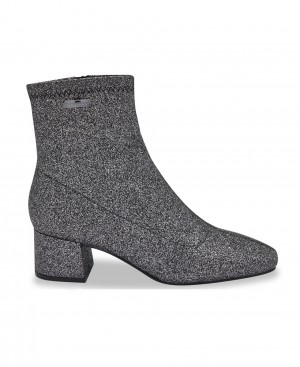 Les Tropeziennes DANITA Glitter Stivaletti con tacco Nere Argento | 507-IBKAMS