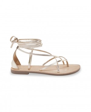 Les Tropeziennes DJOYA Pizzo Up Ankle Sandali Da Gladiatore Oro | 406-OENDVP