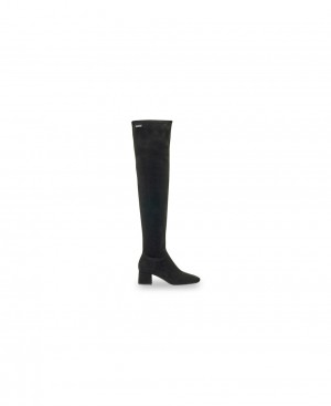 Les Tropeziennes DOTYHIGH Stivali alla coscia Noir Suede | 609-VBGIXH