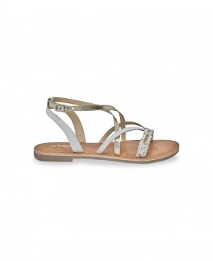 Les Tropeziennes DUST Sandali piatti Bianche Oro | 132-VPQULK