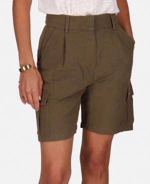 Les Tropeziennes EMBIEZ Long Pantaloncini Khaki | 395-ODABJZ