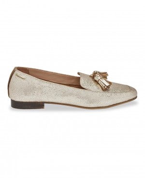 Les Tropeziennes FANTOME Tassel Loafers Oro | 801-ZRDILM
