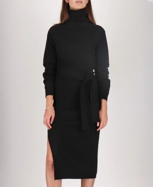 Les Tropeziennes FORCALQUIER Turtleneck Vestito Nere | 195-BOPRJN