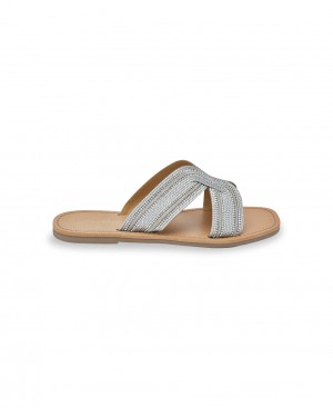 Les Tropeziennes HABANA Piatti Mules Argento | 658-KHMGDL