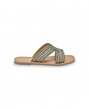 Les Tropeziennes HABANA Piatti Mules Argento Scuro | 170-ELSMVB