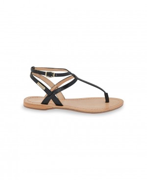 Les Tropeziennes HAMADO Finger Loops Sandali Con Le Dita Serpent Nere | 360-KVPHRW
