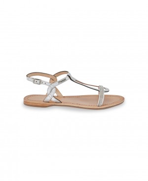 Les Tropeziennes HAMASTAR Strass Sandali piatti Argento | 952-TCPFLE