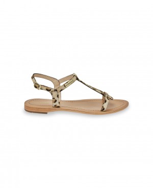 Les Tropeziennes HAMAT Pelle Sandali piatti Leopardate | 029-NCRHBG