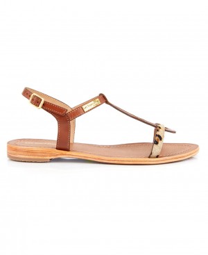 Les Tropeziennes HAMAT Pelle Sandali piatti Leopardate | 467-JXFZPI