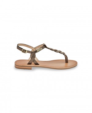 Les Tropeziennes HAMSONG Finger Loops Sandali Con Le Dita Kaki Or | 430-NFQMER