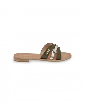 Les Tropeziennes HAMSUKO Piatti Mules Kaki Multi | 810-UEDPYX