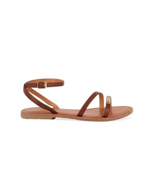 Les Tropeziennes HANAK Ankle-strap Sandali piatti Tan | 123-QGWJLI