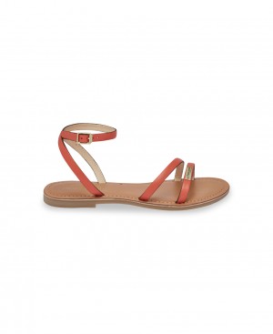 Les Tropeziennes HANAK Ankle-strap Sandali piatti Corallo | 208-EMFWTQ