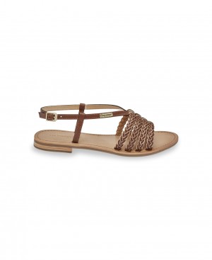 Les Tropeziennes HAPYLOU Sandali piatti Tan | 160-JXSHEO