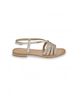 Les Tropeziennes HAPYLOU Sandali piatti Creme | 690-UDPJFW