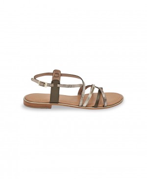 Les Tropeziennes HARRY Pelle Sandali piatti Kaki Multi | 851-ZGCKSF