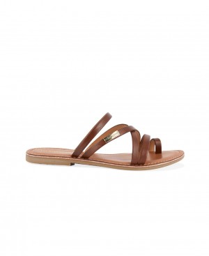 Les Tropeziennes HASTARI Piatti Mules Tan | 295-KEAXNW
