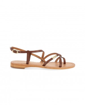 Les Tropeziennes HASTINE Pelle Sandali Con Le Dita Tan | 189-SVCJUT