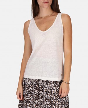 Les Tropeziennes HEDI V-neck Canotta Bianche | 980-XUMYHF