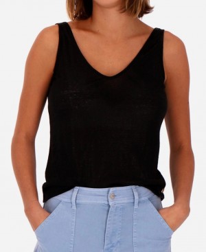 Les Tropeziennes HEDI V-neck Canotta Nere | 512-XAHSYF