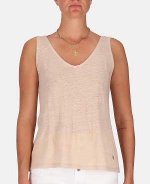 Les Tropeziennes HEDI V-neck Canotta Sable | 470-FNIUMZ