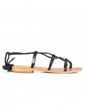 Les Tropeziennes HELLEN Pizzo Up Ankle Sandali Da Gladiatore Nere | 467-GBAZYW