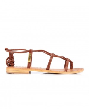 Les Tropeziennes HELLEN Pizzo Up Ankle Sandali Da Gladiatore Tan | 869-QHJZXN