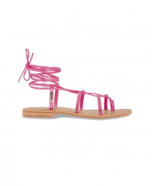 Les Tropeziennes HELLEN Pizzo Up Ankle Sandali Da Gladiatore Fucsia | 916-TJPNIM
