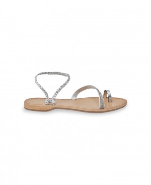 Les Tropeziennes HELLISTAR Sandali piatti Argento | 706-PWHNTC
