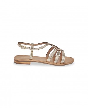 Les Tropeziennes HEMILY Sandali piatti Serpent Oro | 079-RKXHCB