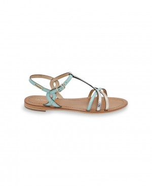 Les Tropeziennes HEMMALIA Pelle Sandali piatti Metal | 840-ZQPCUA
