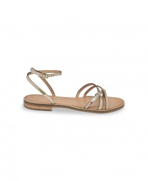 Les Tropeziennes HEMMA Ankle-strap Sandali piatti Oro | 275-RUVWME