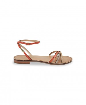 Les Tropeziennes HEMMA Ankle-strap Sandali piatti Corallo | 531-STOUDY