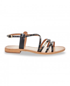 Les Tropeziennes HENOUX Pelle Sandali piatti Nere | 912-LCKWFA