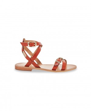 Les Tropeziennes HEPANA Ankle-strap Sandali piatti Brique | 125-XHQMIZ