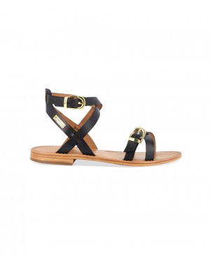 Les Tropeziennes HEPANA Ankle-strap Sandali piatti Nere | 031-GYQWDP