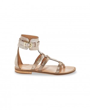 Les Tropeziennes HERRATYS Ankle-strap Sandali Con Le Dita Or Lezard | 594-YMOELC