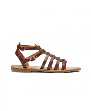 Les Tropeziennes HIKAELA Ankle-strap Sandali Da Gladiatore Tan | 402-MTXHFA