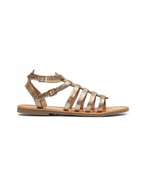 Les Tropeziennes HIKAELA Ankle-strap Sandali Da Gladiatore Oro | 804-BTFGUI