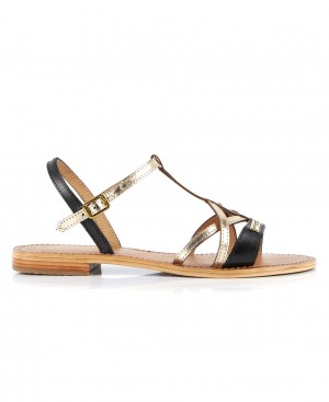 Les Tropeziennes HIRONELA Pelle Sandali piatti Nere | 310-HSKWGN