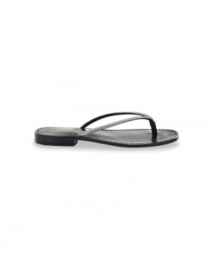 Les Tropeziennes HODALY Piatti Mules Noir Argent | 956-AIDXEN